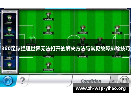 360足球经理世界无法打开的解决方法与常见故障排除技巧