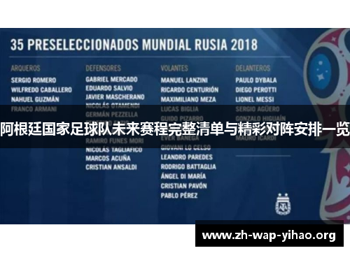 阿根廷国家足球队未来赛程完整清单与精彩对阵安排一览
